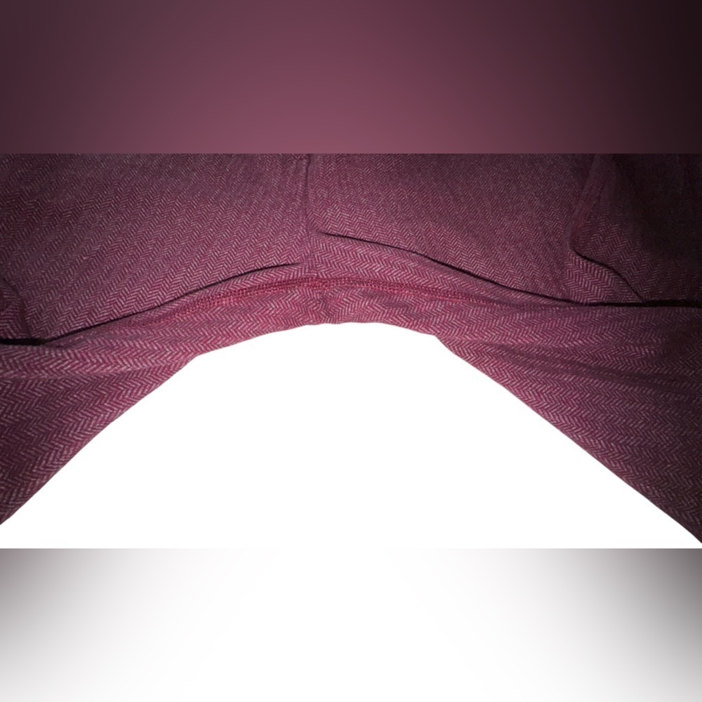 💫Lululemon Slim Jet Crop Pants Heathered Herringbone Berry Rumble Bordeaux Drama - Picture 5 of 7